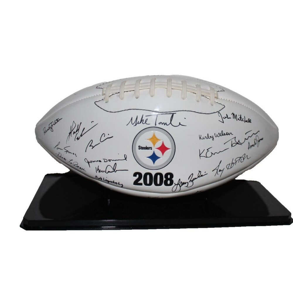 2008 Pittsburg Steelers Replica Signed Super Bowl Ball